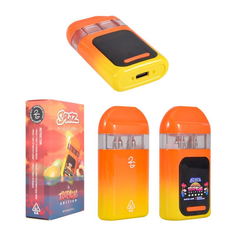 Splitz 2g Dual Chamber Empty Vape Pen with LCD Screen (1G+1G)